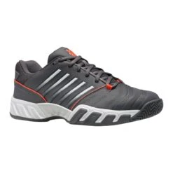 K-Swiss BigShot Light 4 Men's Tennis Shoe (Asphalt/White/Orange) 13 K-Swiss BigShot Light 4 Men's Tennis Shoe (Asphalt/White/Orange) -Tennipro Store 06989 010.01
