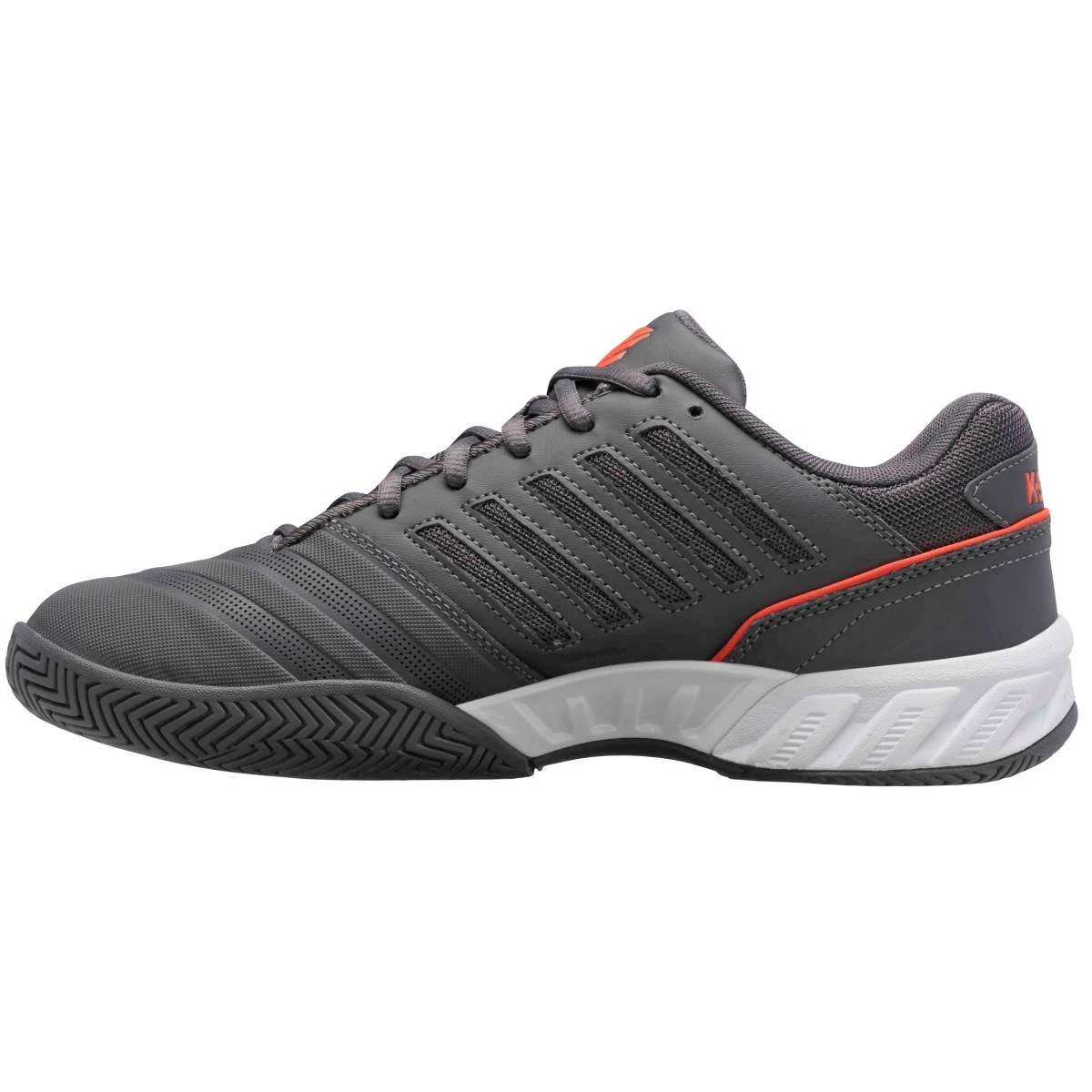 K-Swiss BigShot Light 4 Men's Tennis Shoe (Asphalt/White/Orange) 4 K-Swiss BigShot Light 4 Men's Tennis Shoe (Asphalt/White/Orange) - Image 2