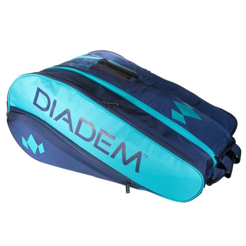 Diadem Elevate Tour 12 Pack Racquet Bag (Teal/Navy) 3 Diadem Elevate Tour 12 Pack Racquet Bag (Teal/Navy)