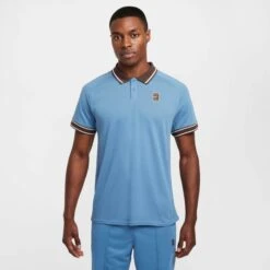 Nike Men's Court Heritage Polo Top (Aegean Storm Blue)