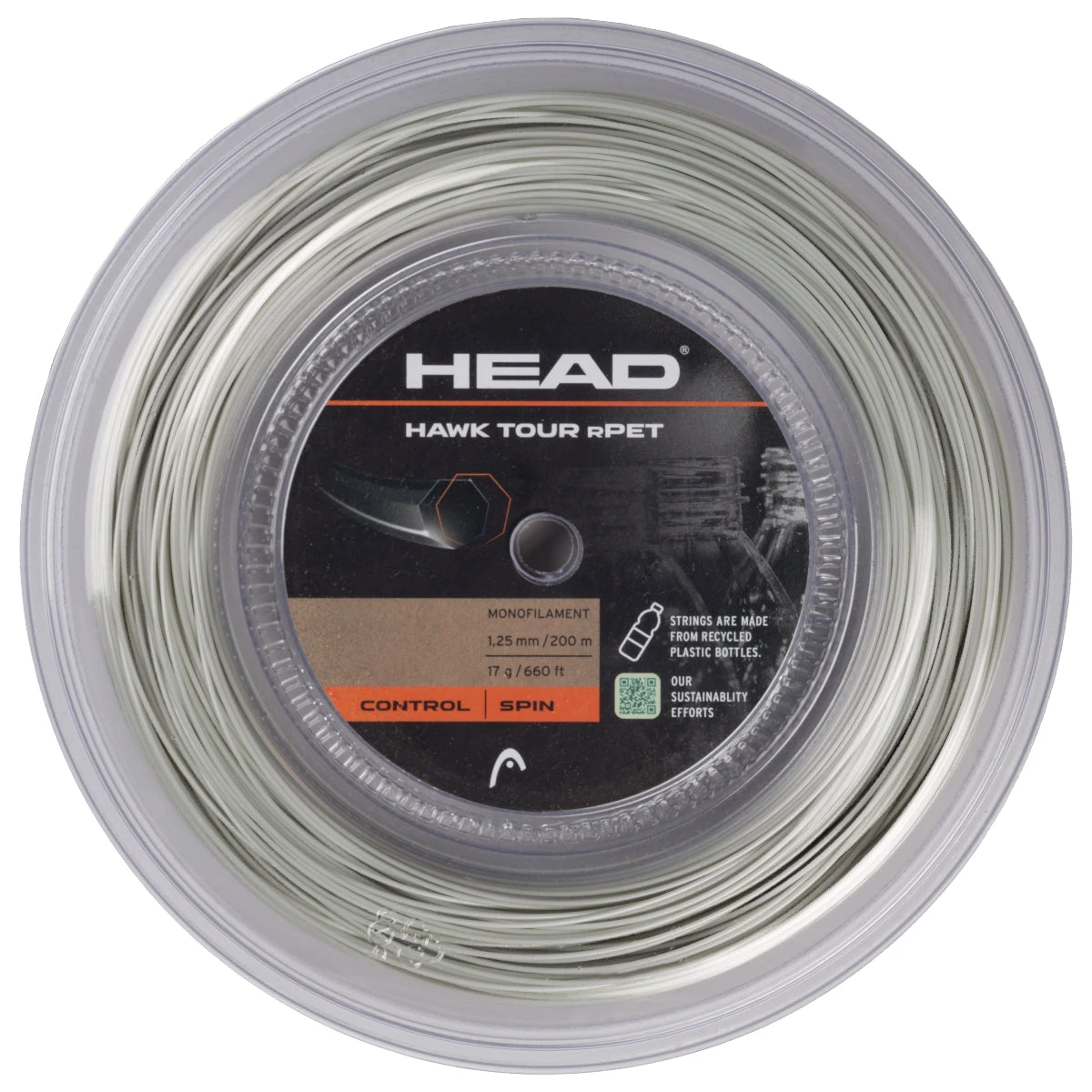 Head Hawk Tour RPet 17/1.25 Tennis String Reel Natural 3 Head Hawk Tour RPet 17/1.25 Tennis String Reel Natural