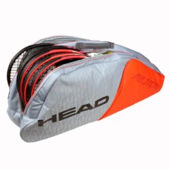 Head Radical Combi 6 Pack Racquet Bag (Grey/Orange) -Tennipro Store 283521 2