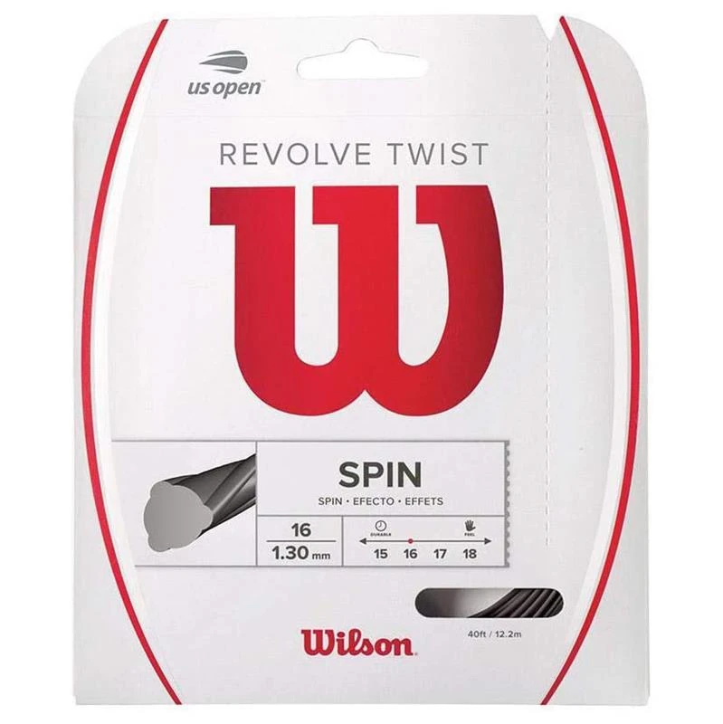 Wilson Revolve Twist 16/1.30 Tennis String (Grey) 3 Wilson Revolve Twist 16/1.30 Tennis String (Grey)