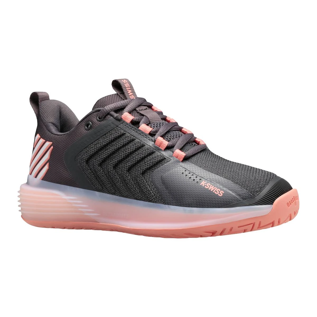 K-Swiss Ultrashot 3 Women's Tennis Shoe (Asphalt/Peach/White) 7 K-Swiss Ultrashot 3 Women's Tennis Shoe (Asphalt/Peach/White) - Image 5