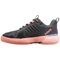 K-Swiss Ultrashot 3 Women's Tennis Shoe (Asphalt/Peach/White) 11 K-Swiss Ultrashot 3 Women's Tennis Shoe (Asphalt/Peach/White) -Tennipro Store 96988 007.04