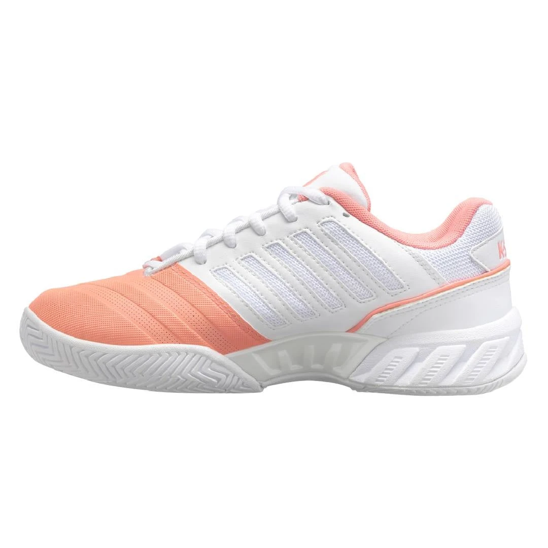 K-Swiss Bigshot Light 4 Women's Tennis Shoe (White/Peach) 4 K-Swiss Bigshot Light 4 Women's Tennis Shoe (White/Peach) - Image 2