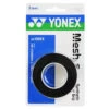 Yonex Mesh Grap Overgrip 3 Pack (Black) -Tennipro Store AC105 Black