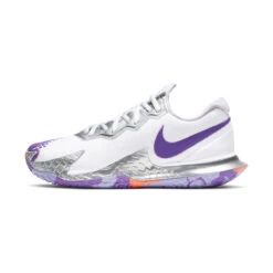 Nike Air Zoom Vapor Cage 4 Women's Tennis Shoe (White/Purple) -Tennipro Store CD0431 103 PHSLH000 3144