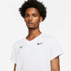 Nike Men's Rafa Dri-FIT Challenger Top (White/Black) 9 Nike Men's Rafa Dri-FIT Challenger Top (White/Black) -Tennipro Store CV2572 100 PHSYM001 3144