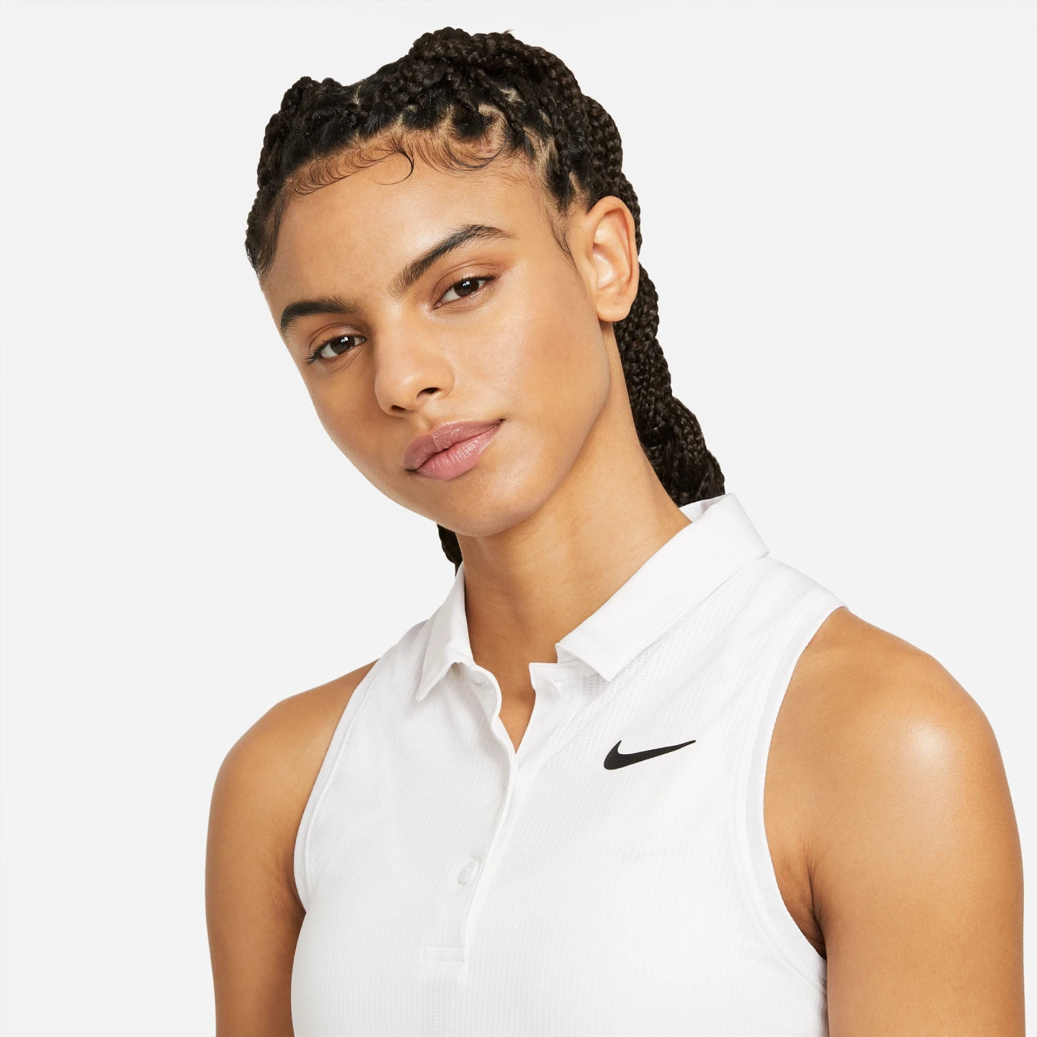 Nike Women's Victory Polo Dress (White/Black) 6 Nike Women's Victory Polo Dress (White/Black) - Image 4