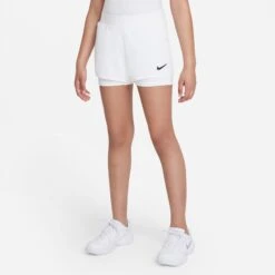 Nike Girls' Dri-FIT Victory Shorts (White/Black) -Tennipro Store DB5612 100 PHSFM001 3144
