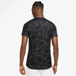 Nike Men's Dri-FIT Advantage Print Top (Black/White) -Tennipro Store DD8313 010 PHSBM001 3144