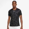 Nike Men's Dri-FIT Advantage Print Top (Black/White) 1 Nike Men's Dri-FIT Advantage Print Top (Black/White) -Tennipro Store DD8313 010 PHSFM001 3144