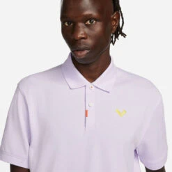 Nike Men's Dri-FIT Rafa Slim Polo (Purple/Yellow) 15 Nike Men's Dri-FIT Rafa Slim Polo (Purple/Yellow) -Tennipro Store DD8532 546 PHSYM001 3144