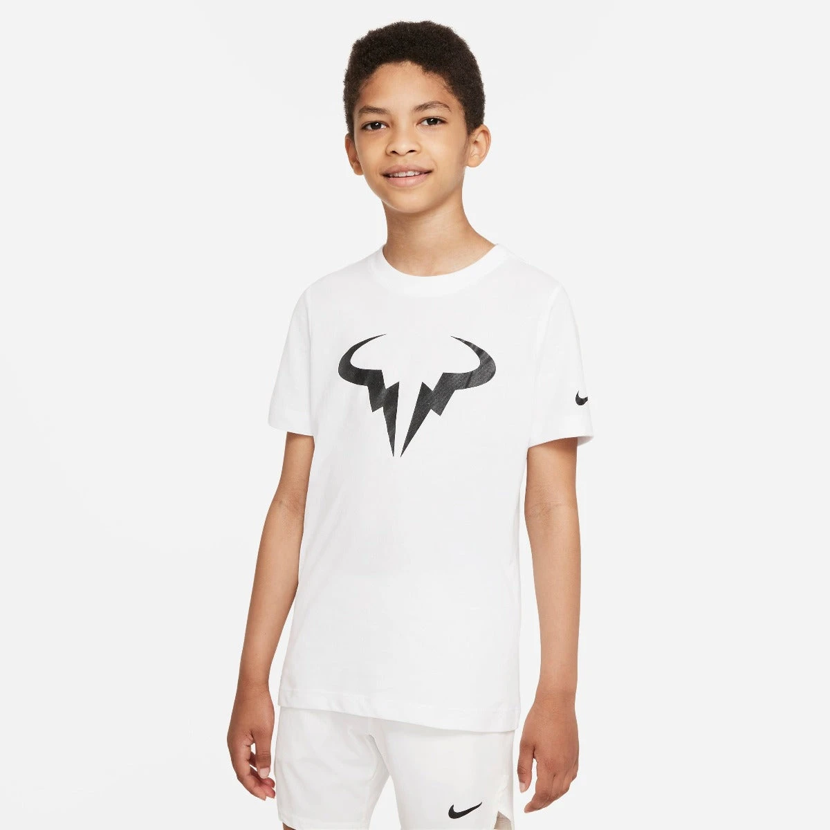 Nike Boy's Dri-FIT Rafa Top (White/Black) 3 Nike Boy's Dri-FIT Rafa Top (White/Black)
