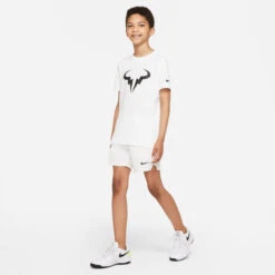 Nike Boy's Dri-FIT Rafa Top (White/Black) 11 Nike Boy's Dri-FIT Rafa Top (White/Black) -Tennipro Store DJ2591 101 PHSYM003 3144
