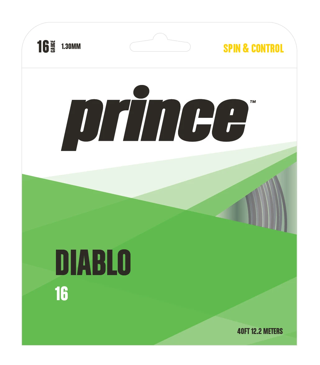 Prince Diablo 16/1.30 Tennis String (Black) 3 Prince Diablo 16/1.30 Tennis String (Black)