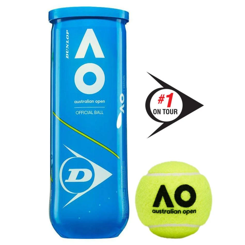 Dunlop Australian Open Extra Duty Tennis Balls 3 Dunlop Australian Open Extra Duty Tennis Balls