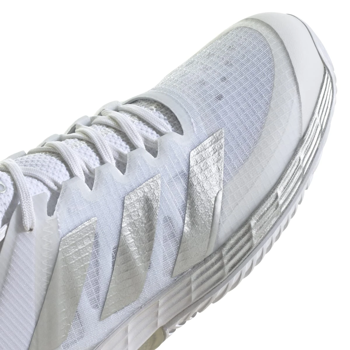 Adidas Adizero Ubersonic 4 Women's Tennis Shoe (White/Silver/Grey) 11 Adidas Adizero Ubersonic 4 Women's Tennis Shoe (White/Silver/Grey) - Image 9