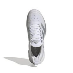 Adidas Adizero Ubersonic 4 Women's Tennis Shoe (White/Silver/Grey) 15 Adidas Adizero Ubersonic 4 Women's Tennis Shoe (White/Silver/Grey) -Tennipro Store GW2513 3 FOOTWEAR Photography TopPortraitView white