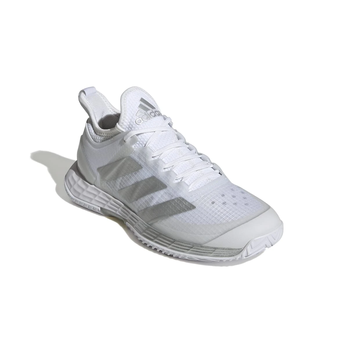Adidas Adizero Ubersonic 4 Women's Tennis Shoe (White/Silver/Grey) 7 Adidas Adizero Ubersonic 4 Women's Tennis Shoe (White/Silver/Grey) - Image 5