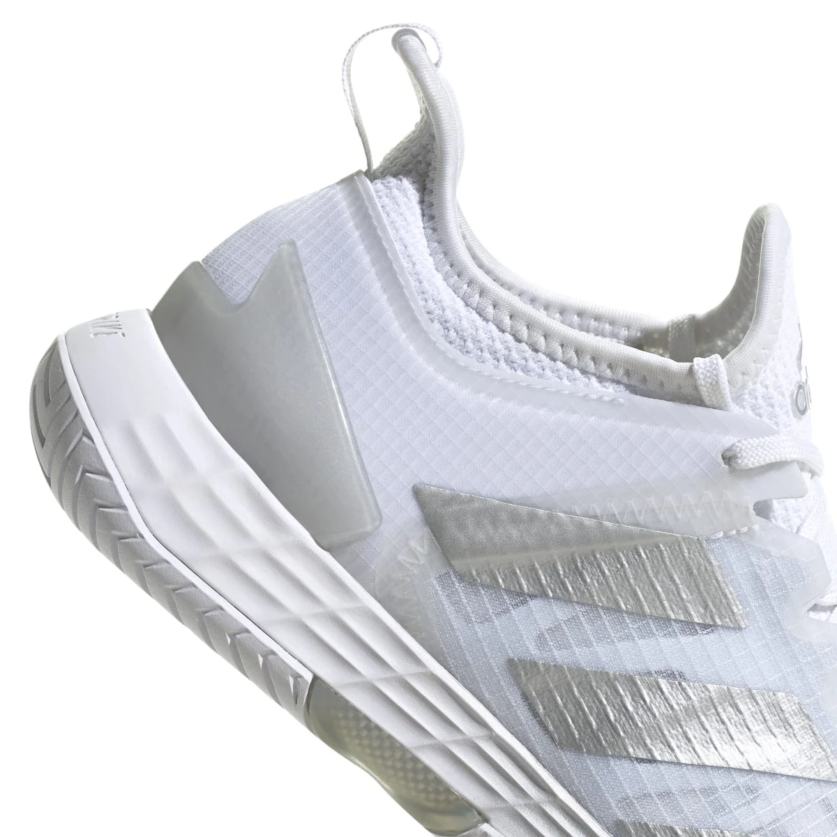 Adidas Adizero Ubersonic 4 Women's Tennis Shoe (White/Silver/Grey) 9 Adidas Adizero Ubersonic 4 Women's Tennis Shoe (White/Silver/Grey) - Image 7