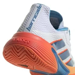 Adidas Barricade Men's Tennis Shoe (Blue/White/Orange) 16 Adidas Barricade Men's Tennis Shoe (Blue/White/Orange) -Tennipro Store GW2963 8 FOOTWEAR Photography DetailView1 white