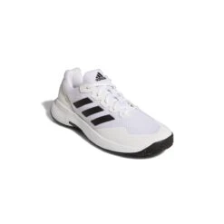 Adidas GameCourt 2 Men's Tennis Shoe (White/Black) -Tennipro Store GW2991 6 FOOTWEAR Photography FrontLateralTopView white