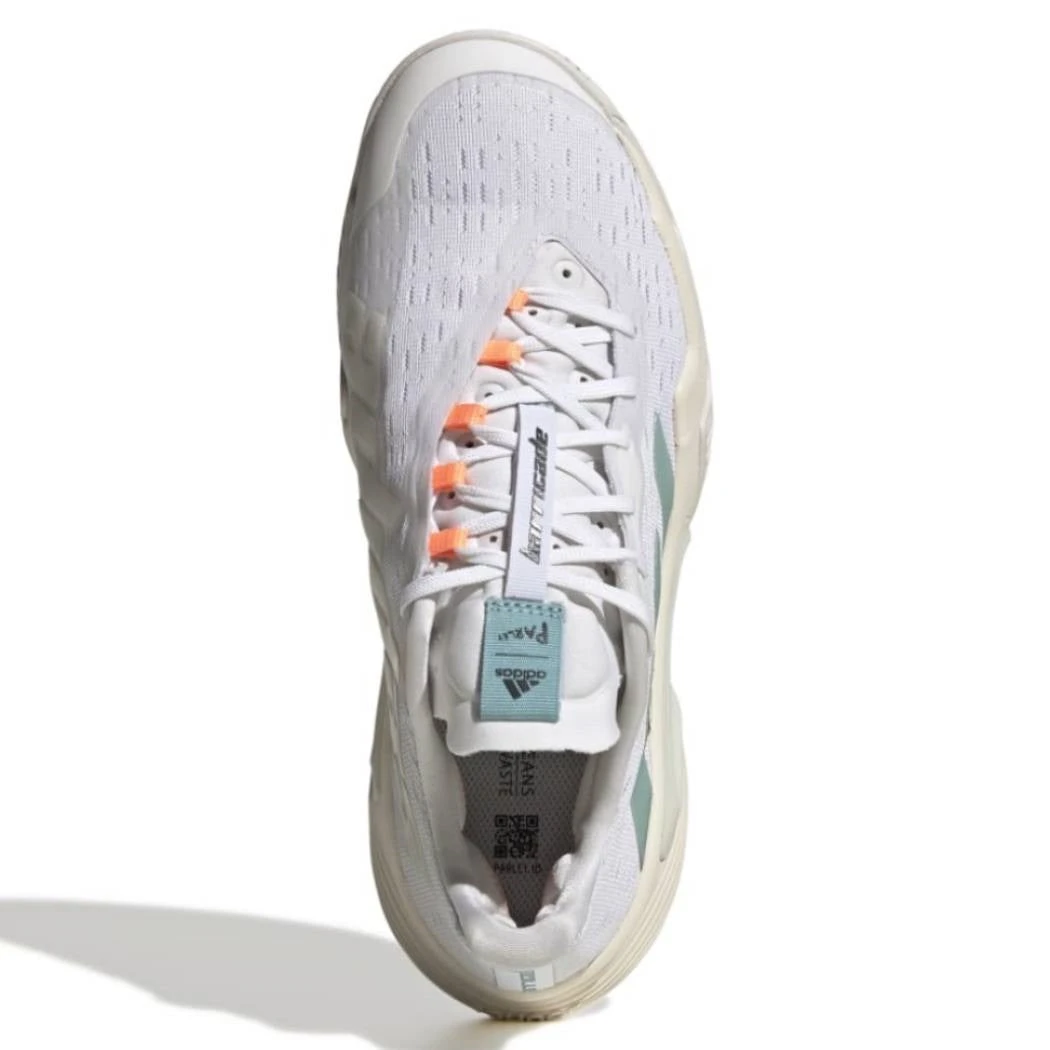 Adidas Barricade Parley Women's Tennis Shoe (White/Grey) 4 Adidas Barricade Parley Women's Tennis Shoe (White/Grey) - Image 2
