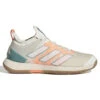 Adidas Adizero Ubersonic 4 Parley Women's Tennis Shoes (White/Beam Orange) -Tennipro Store GX9624 1 FOOTWEAR Photography SideLateralCenterView white