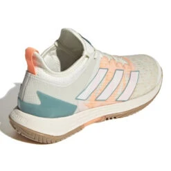 Adidas Adizero Ubersonic 4 Parley Women's Tennis Shoes (White/Beam Orange) 13 Adidas Adizero Ubersonic 4 Parley Women's Tennis Shoes (White/Beam Orange) -Tennipro Store GX9624 7 FOOTWEAR Photography BackLateralTopView white