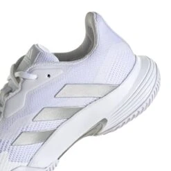 Adidas CourtJam Control Women's Tennis Shoe (White/Silver) -Tennipro Store GY1334 8 FOOTWEAR Photography DetailView1 white