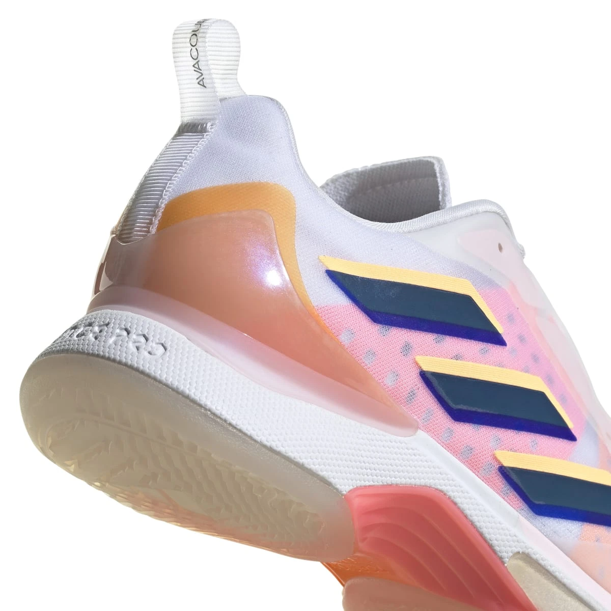 Adidas Avacourt Women's Tennis Shoe (White/Indigo/Orange) 10 Adidas Avacourt Women's Tennis Shoe (White/Indigo/Orange) - Image 8