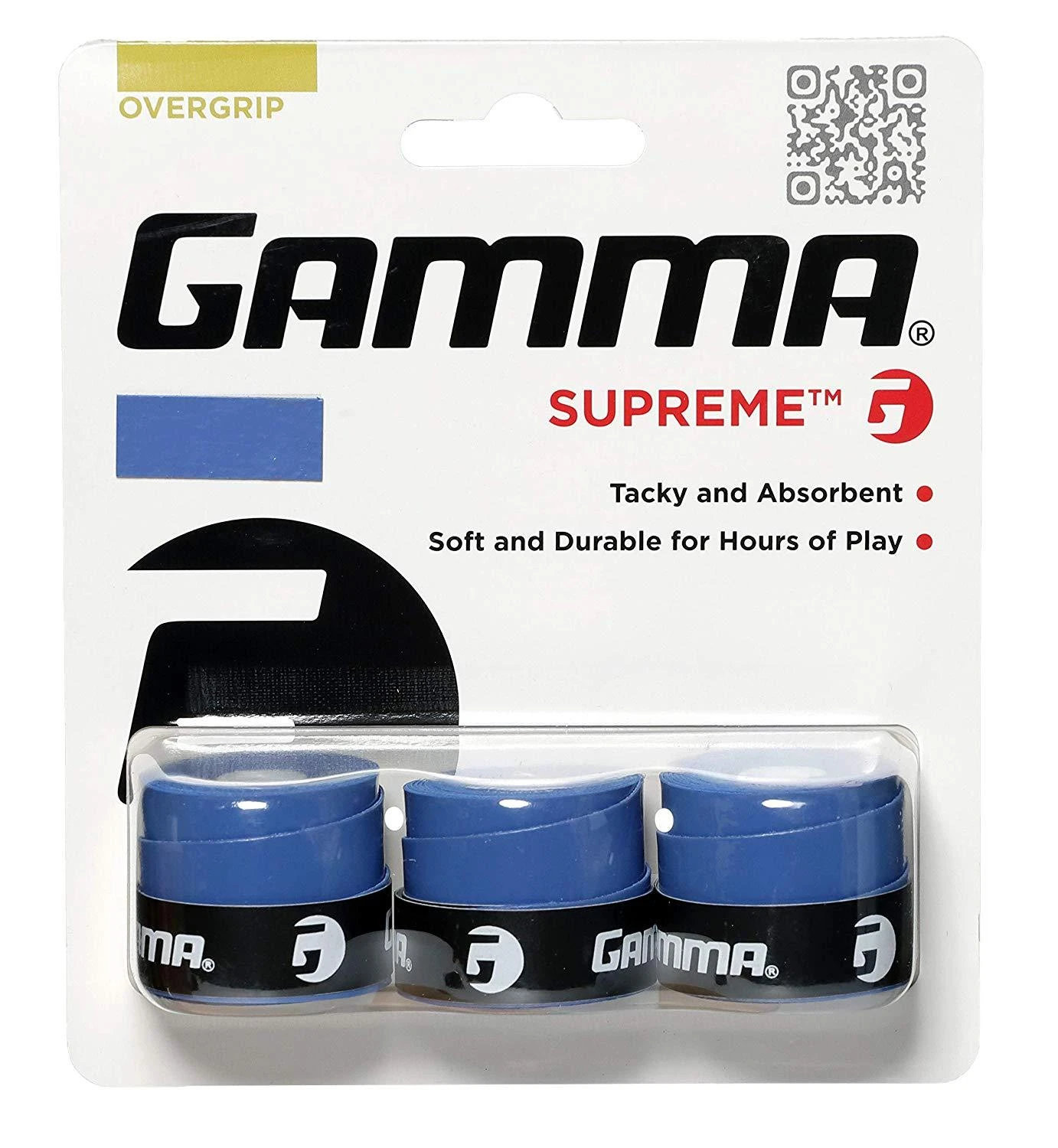 Gamma Supreme Overgrip 3 Pack (Blue) 3 Gamma Supreme Overgrip 3 Pack (Blue)