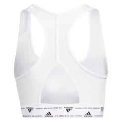 Adidas Women's Powerreact Training Medium Support Bra (White) 9 Adidas Women's Powerreact Training Medium Support Bra (White) -Tennipro Store HC7849 3 APPAREL Photography BackCenterView transparent