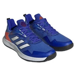 Adidas Defiant Speed Men's Tennis Shoe (Blue/White) -Tennipro Store HQ8455 6 FOOTWEAR Photography FrontLateralTopView transparent