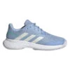 Adidas CourtJam Control Women's Tennis Shoe (Blue/White) -Tennipro Store HQ8471 1 FOOTWEAR Photography SideLateralCenterView transparent