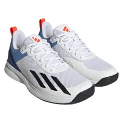 Adidas Courtflash Speed Men's Tennis Shoe (White/Black) -Tennipro Store HQ8481 6 FOOTWEAR Photography FrontLateralTopView transparent