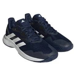 Adidas CourtJam Control Men's Tennis Shoe (Navy/White) 12 Adidas CourtJam Control Men's Tennis Shoe (Navy/White) -Tennipro Store HQ8808 6 FOOTWEAR Photography FrontLateralTopView transparent