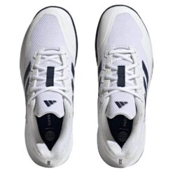 Adidas GameCourt 2 Men's Tennis Shoe (White/Navy) -Tennipro Store HQ8809 3 FOOTWEAR Photography TopPortraitView transparent