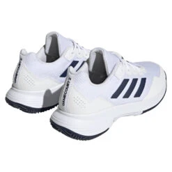 Adidas GameCourt 2 Men's Tennis Shoe (White/Navy) -Tennipro Store HQ8809 7 FOOTWEAR Photography BackLateralTopView transparent