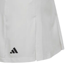 Adidas Girl's Club Pleated Skirt (White) -Tennipro Store HS0542 3 APPAREL Photography DetailView1 transparent