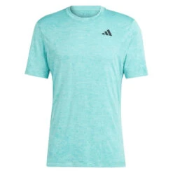 Adidas Men's FreeLift Printed Top (Blue) 9 Adidas Men's FreeLift Printed Top (Blue) -Tennipro Store HT7201 2 APPAREL Photography FrontCenterView transparent