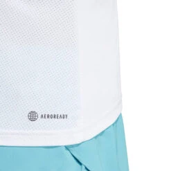 Adidas Women's Club Tank Top (White) -Tennipro Store HZ4282 8 APPAREL OnModel DetailView1 transparent