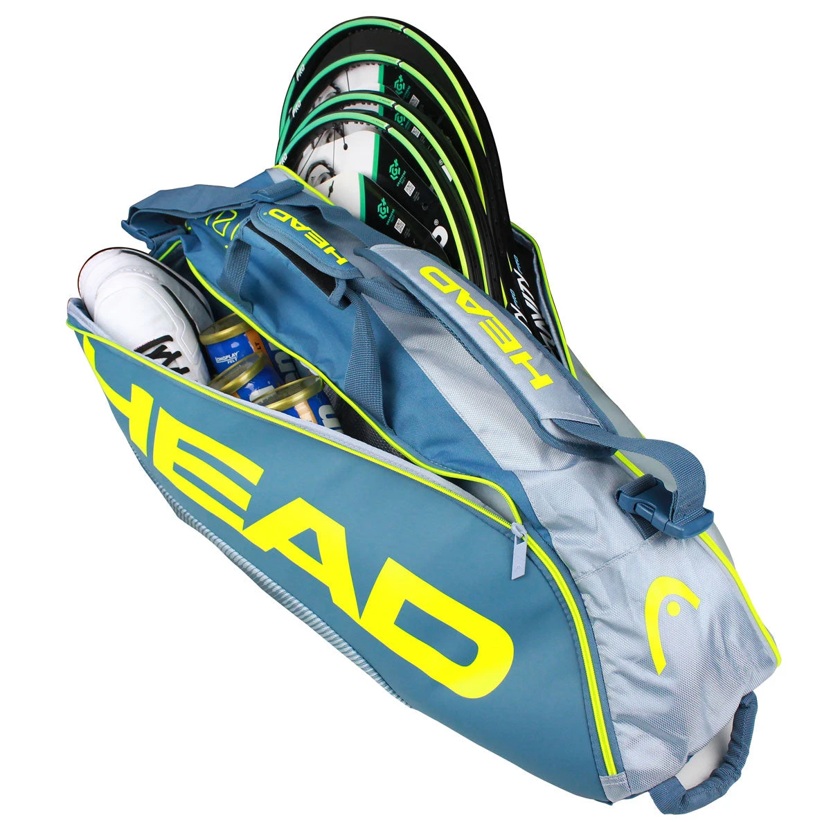 Head Tour Team Extreme Combi 6 Pack Racquet Bag (Yellow/Grey) 4 Head Tour Team Extreme Combi 6 Pack Racquet Bag (Yellow/Grey) - Image 2