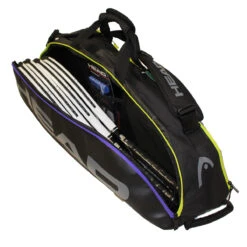 Head Tour Team Combi 6 Pack Racquet Bag (Black/Purple) -Tennipro Store Head 6 Combi 1
