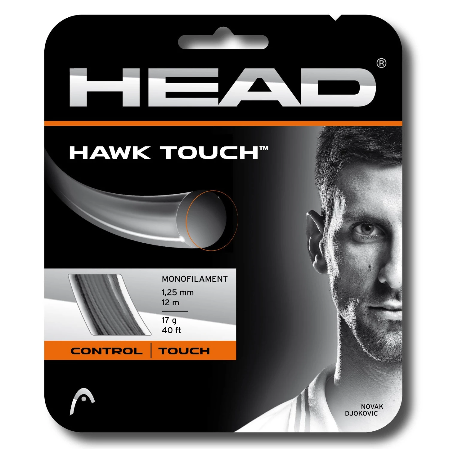 Head Hawk Touch 17/1.25 Tennis String (Anthracite) 4 Head Hawk Touch 17/1.25 Tennis String (Anthracite) - Image 2