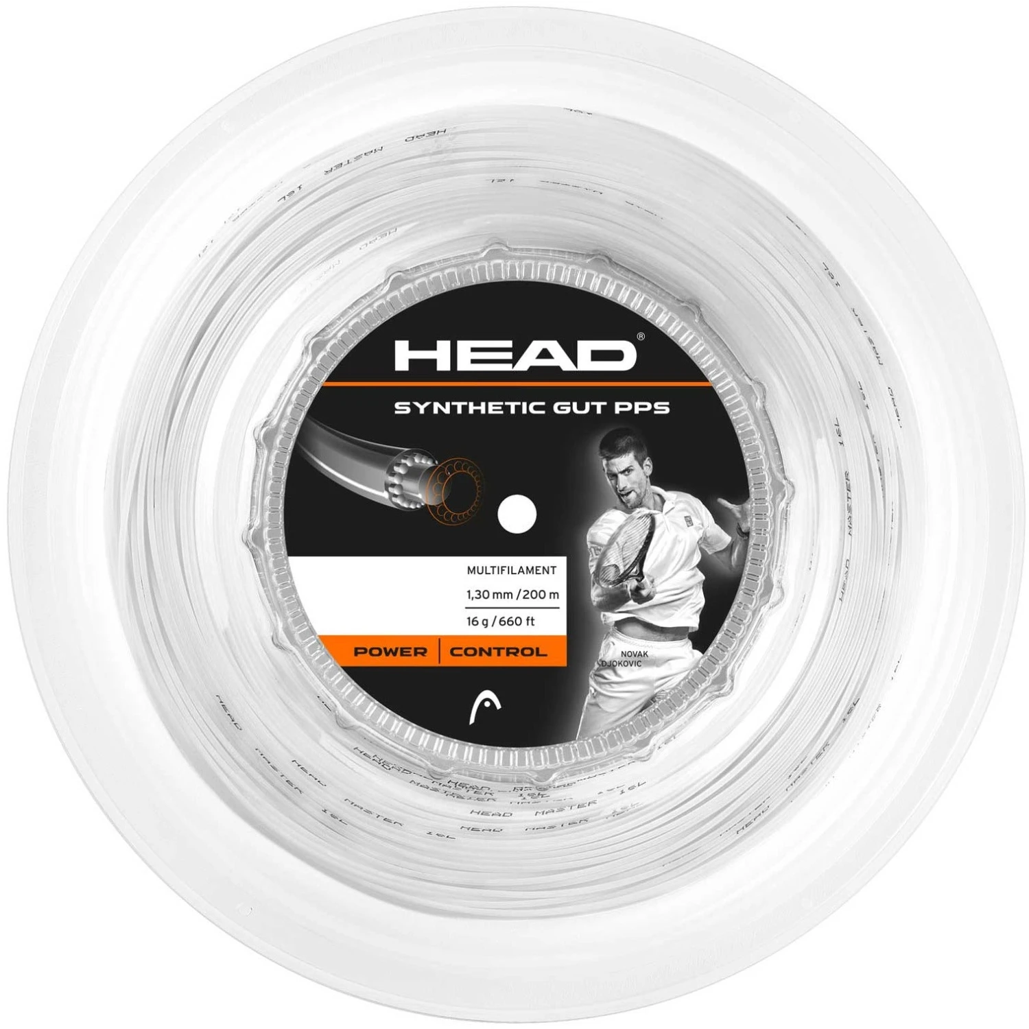 Head Synthetic Gut 16/1.30 PPS Tennis String Reel (White) 3 Head Synthetic Gut 16/1.30 PPS Tennis String Reel (White)