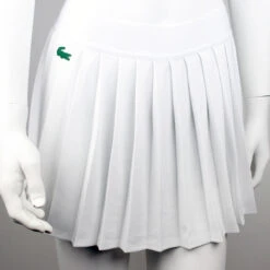 Lacoste Women's Built-In Shorty Pleated Skirt (White/Green) 13 Lacoste Women's Built-In Shorty Pleated Skirt (White/Green) -Tennipro Store IMG 2809