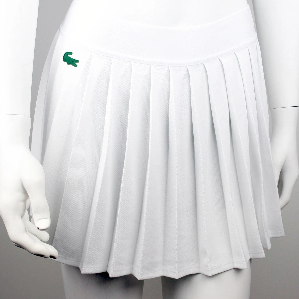 Lacoste Women's Built-In Shorty Pleated Skirt (White/Green) 7 Lacoste Women's Built-In Shorty Pleated Skirt (White/Green) - Image 5